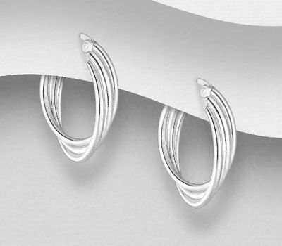 Malın səhifəsinə keç 925 Sterling Silver Hoop Earrings