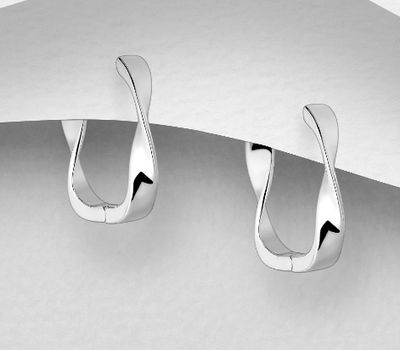 Malın səhifəsinə keç 925 Sterling Silver Hoop Earrings