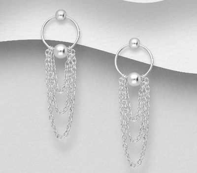 925 Sterling Silver Push-Back Earrings