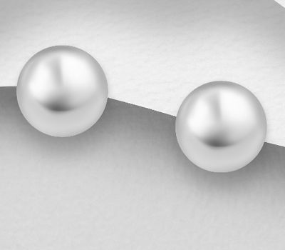 925 Sterling Silver Ball Push-Back Earrings