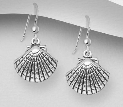 925 Sterling Silver Shell Hook Earrings