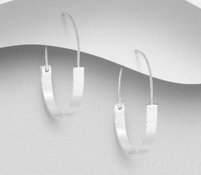 Malın səhifəsinə keç 925 Sterling Silver Hoop Earrings
