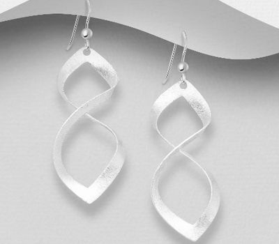 Malın səhifəsinə keç 925 Sterling Silver Matt Hook Earrings
