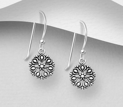 Malın səhifəsinə keç 925 Sterling Silver Oxidized Hook Earrings