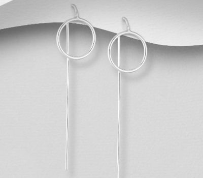 925 Sterling Silver Circle Hook Earrings