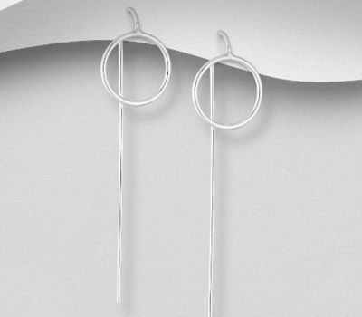 Malın səhifəsinə keç 925 Sterling Silver Circle Hook Earrings