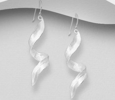 Malın səhifəsinə keç 925 Sterling Silver Matt Hook Earrings