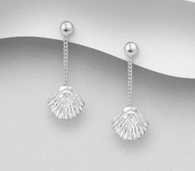 Malın səhifəsinə keç 925 Sterling Silver Shell Push-Back Earrings