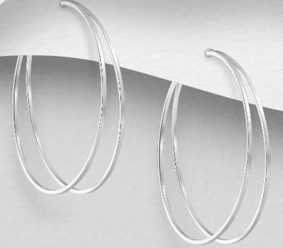 Malın səhifəsinə keç 925 Sterling Silver Wire Push-Back Earrings