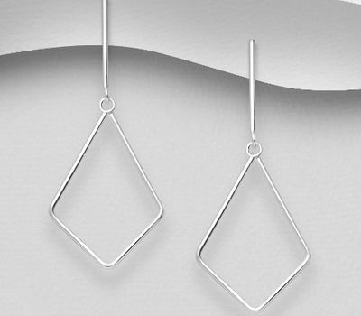 925 Sterling Silver Kite Push-Back Earrings