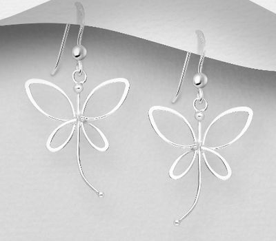 Malın səhifəsinə keç 925 Sterling Silver Dragonfly Earrings