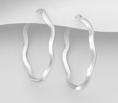 Malın səhifəsinə keç 925 Sterling Silver Hoop Earrings