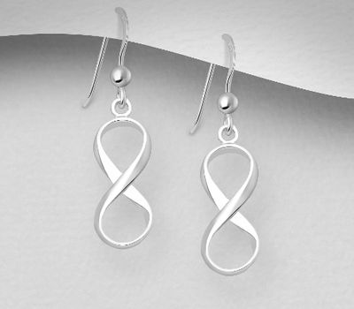 925 Sterling Silver Infinity Earrings