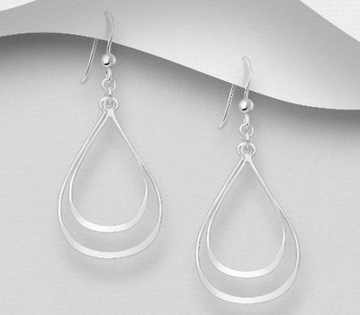 Malın səhifəsinə keç 925 Sterling Silver Droplet Hook Earrings
