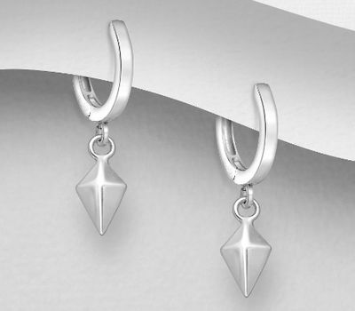 925 Sterling Silver Shard Push-Back Earrings