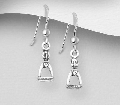 Malın səhifəsinə keç 925 Sterling Silver Stirrup Hook Earrings