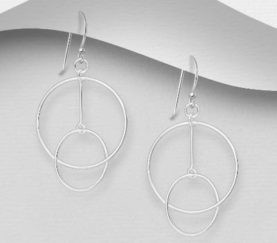 Malın səhifəsinə keç 925 Sterling Silver Circle Hook Earrings