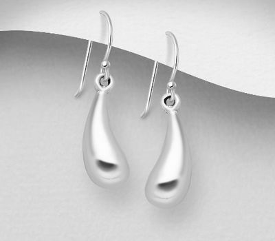 Malın səhifəsinə keç 925 Sterling Silver Droplet Hook Earrings