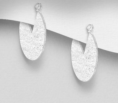 Malın səhifəsinə keç 925 Sterling Silver Matt Hoop Earrings