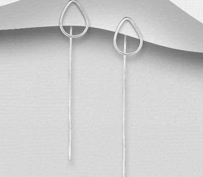 Malın səhifəsinə keç 925 Sterling Silver Drop Hook Earrings