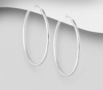 Malın səhifəsinə keç 925 Sterling Silver Hoop Earrings