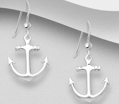 Malın səhifəsinə keç 925 Sterling Silver Anchor Earrings