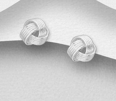 Malın səhifəsinə keç 925 Sterling Silver Knot Earrings