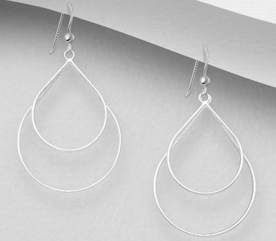 Malın səhifəsinə keç 925 Sterling Silver Droplet Hook Earrings