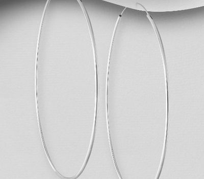 Malın səhifəsinə keç 925 Sterling Silver Hoop Earrings