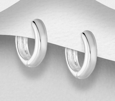 Malın səhifəsinə keç 925 Sterling Silver Hoop Earrings