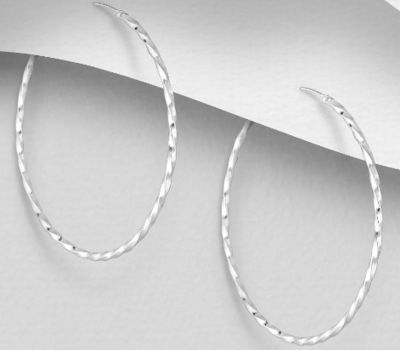 Malın səhifəsinə keç 925 Sterling Silver Hoop Earrings