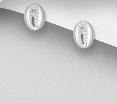 925 Sterling Silver Shell Push-Back Earrings