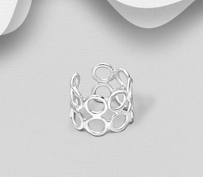 925 Sterling Silver Circle Ear Cuff