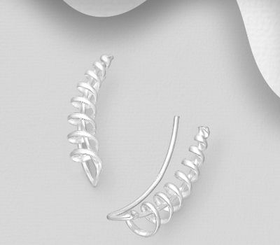 Malın səhifəsinə keç 925 Sterling Silver Coil Ear Pins Earrings