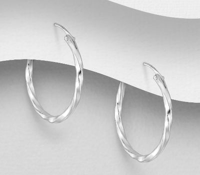 Malın səhifəsinə keç 925 Sterling Silver Hoop Earrings
