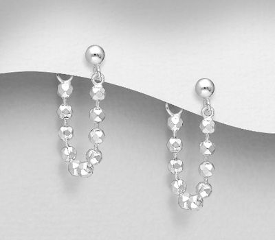 Malın səhifəsinə keç 925 Sterling Silver Push-Back Earrings