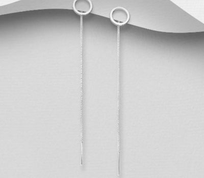 Malın səhifəsinə keç 925 Sterling Silver Circle Jacket Earrings
