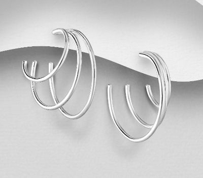 Malın səhifəsinə keç 925 Sterling Silver Push-Back Earrings