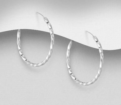 Malın səhifəsinə keç 925 Sterling Silver Hoop Earrings