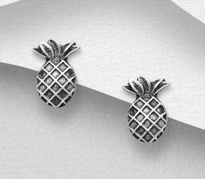 Malın səhifəsinə keç 925 Sterling Silver Pineapple Earrings