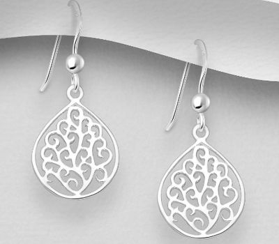 Malın səhifəsinə keç 925 Sterling Silver Filigree Earrings