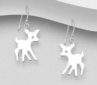 Malın səhifəsinə keç 925 Sterling Silver Deer Hook Earrings