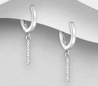 Malın səhifəsinə keç 925 Sterling Silver Hoop Earrings