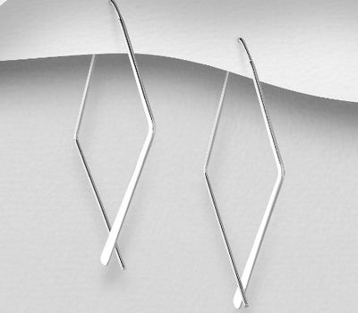Malın səhifəsinə keç 925 Sterling Silver Rhombus Hook Earrings