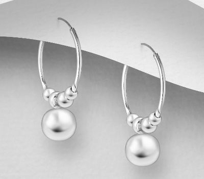 Malın səhifəsinə keç 925 Sterling Silver Hoop Earrings