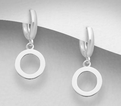 Malın səhifəsinə keç 925 Sterling Silver Circle Hoop Earrings