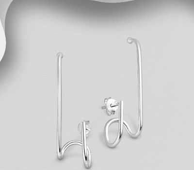 Malın səhifəsinə keç 925 Sterling Silver Push-Back Earrings