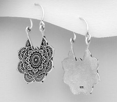 Malın səhifəsinə keç 925 Sterling Silver Oxidized Hoop Earrings