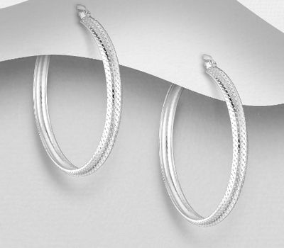 Malın səhifəsinə keç 925 Sterling Silver Hoop Earrings