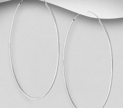Malın səhifəsinə keç 925 Sterling Silver Hoop Earrings